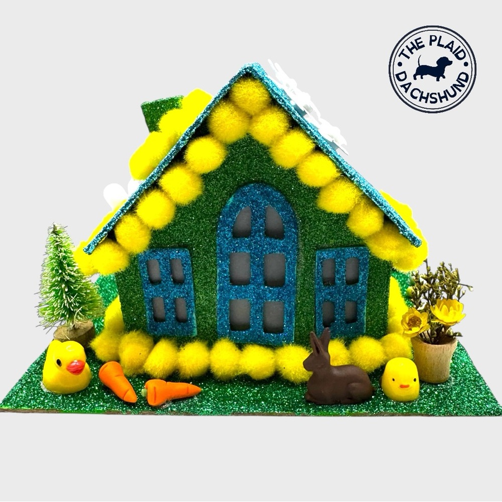 Glitter Spring Putz House